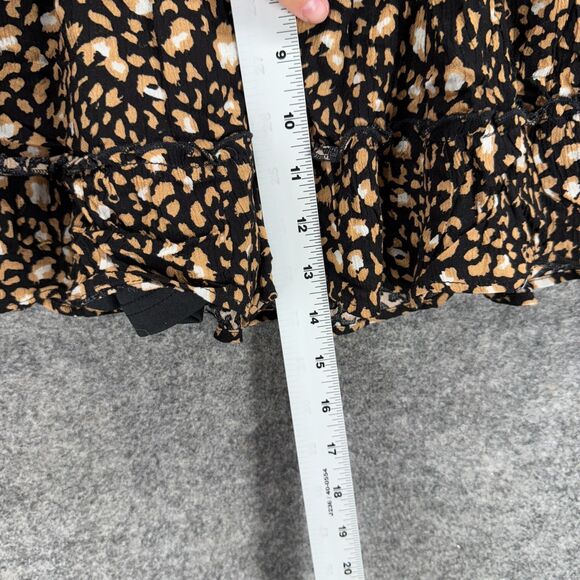 Pink Lily Skort Women L Large Black Animal Print Mini Short Pull On Rayon Casual - Picture 5 of 8